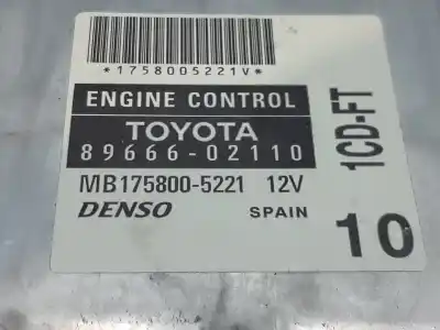Second-hand car spare part ecu engine control for toyota corolla (e12) 2.0 d-4d sol berlina oem iam references 8966602110