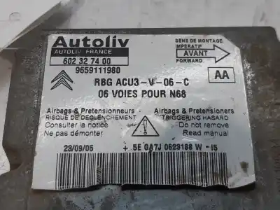 Pièce détachée automobile d'occasion boitier de commande d'airbag pour citroen xsara picasso (n68) 2.0 hdi références oem iam   