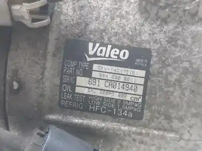 Peça sobressalente para automóvel em segunda mão compressor de ar condicionado a/a a/c por ssangyong actyon 200 xdi 4wd limited referências oem iam 6642300011  
