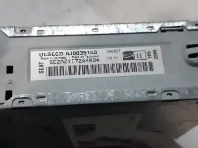 Peça sobressalente para automóvel em segunda mão sistema de áudio / rádio cd por seat ibiza iv sc (6j1, 6p5) 1.4 referências oem iam 6j0035153