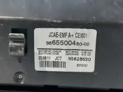 Second-hand car spare part multifunction display for citroen c4 lim. business oem iam references 9665500480  