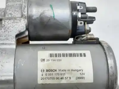 Second-hand car spare part starter motor for opel mokka x design line start/stop oem iam references 25194650  