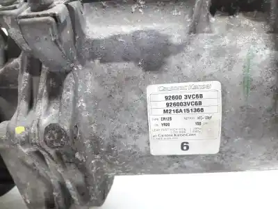 Peça sobressalente para automóvel em segunda mão compressor de ar condicionado a/a a/c por nissan note (e12) 1.5 dci referências oem iam 926003vc6b  