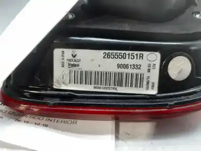 Second-hand car spare part interior left tailgate light for renault kadjar zen oem iam references 265550151r  