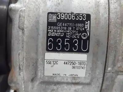 Second-hand car spare part AIR CONDITIONING COMPRESSOR for OPEL CORSA E  OEM IAM references 39006353  