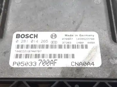 Second-hand car spare part ecu engine control for chrysler sebring berlina 2.0 crd limited oem iam references 0281014265