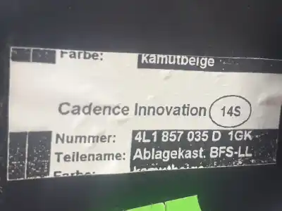 Автозапчасти б/у бардачок за audi q7 (4l) v6 3.0 tdi (176kw) ambiente ссылки oem iam 4l1857035d  
