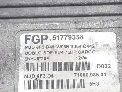 Автозапчасти б/у блок управления двигателем за fiat doblo furgoneta/monovolumen (223_) 1.3 d multijet ссылки oem iam 51779338  