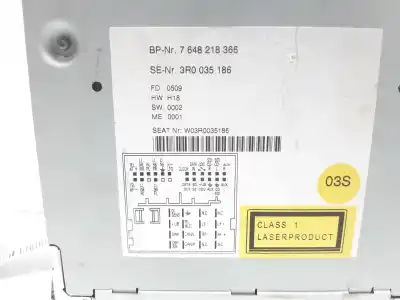 Автозапчастина б/у аудіо система / радіо cd для seat exeo (3r2) 2.0 tdi посилання на oem iam 3r0035186  