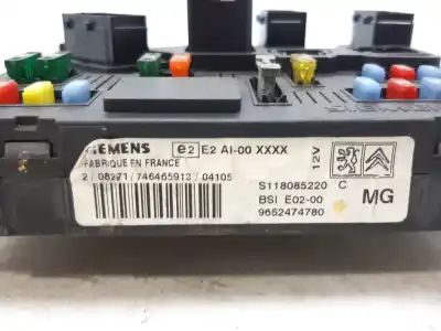 Pièce détachée automobile d'occasion UNITÉ DE COMMANDE BSI pour PEUGEOT 206 BERLINA  Références OEM IAM 9652474780  