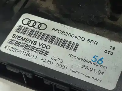 Peça sobressalente para automóvel em segunda mão comando de sofagem (chauffage / ar condicionado) por audi a3 (8p1) 2.0 tdi 16v referências oem iam 8p0820043d  
