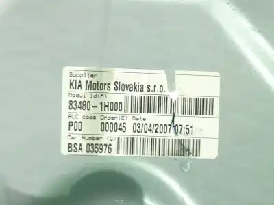 Second-hand car spare part rear right window regulator for kia ceed concept 109 cv / 80 kw oem iam references 834811h010  