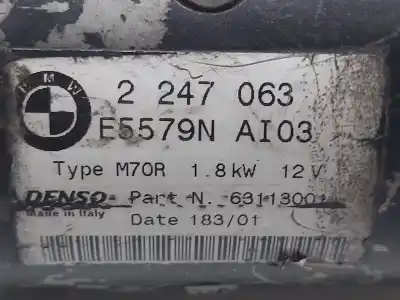 Second-hand car spare part starter motor for bmw serie 3 berlina (e46) 320d oem iam references   