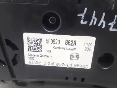 Автозапчастина б/у панель інструментів для seat leon st (5f8) 1.6 tdi посилання на oem iam 5f0920862a  