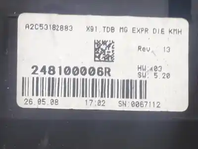 Peça sobressalente para automóvel em segunda mão quadrante por renault laguna iii expression referências oem iam 248100006r  