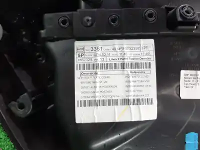Автозапчасти б/у обивка задней правой двери за seat leon (5f1) 1.6 tdi ссылки oem iam 5f0732397  