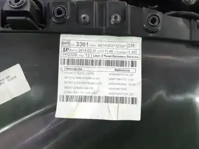 Автозапчастина б/у обработка передніх правіх дверей для seat leon (5f1) 1.6 tdi посилання на oem iam 5f0732397  