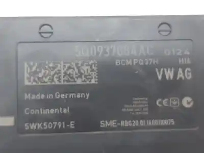 Автозапчастина б/у електронний модуль для seat leon (5f1) 1.6 tdi посилання на oem iam 5q0937084ac  