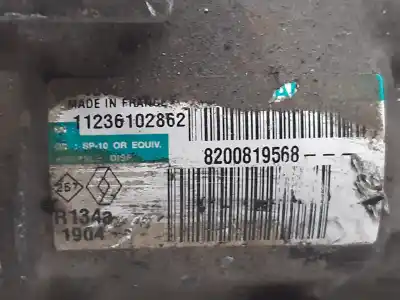 Peça sobressalente para automóvel em segunda mão compressor de ar condicionado a/a a/c por renault clio iii emotion referências oem iam 8200819568