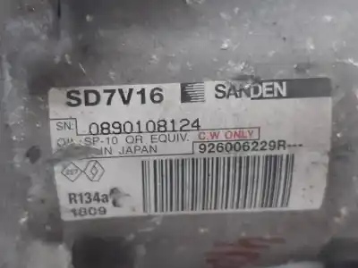 Peça sobressalente para automóvel em segunda mão COMPRESSOR DE AR CONDICIONADO A/A A/C por DACIA DUSTER (HS_)  Referências OEM IAM 926006229R  