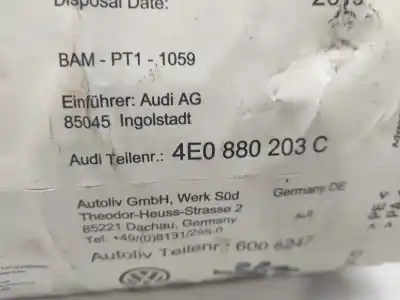 Автозапчастина б/у передня права подушка безопасности для audi a8 (4e2) 4.0 tdi quattro посилання на oem iam 4e0880203c  