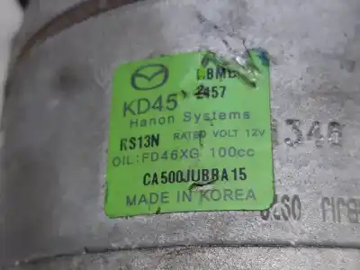 Автозапчасти б/у КОМПРЕССОР КОНДИЦИОНЕРА ВОЗДУХА за MAZDA CX-3 (DK)  ссылки OEM IAM CA500JUBBA15  