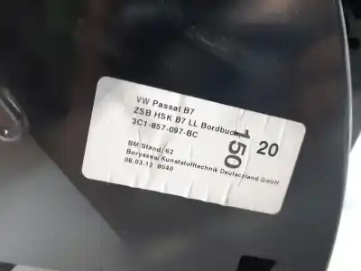Автозапчастина б/у бардачок для vw passat b7 variant (365) 1.6 tdi посилання на oem iam 3aa857938  