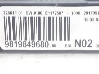 Piesă de schimb auto la mâna a doua panou siguranțe pentru citroen c-elysée 1.6 blue-hdi fap referințe oem iam 9819849680  