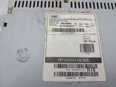 Second-hand car spare part audio system / radio cd for kia rio basic oem iam references 961701w700ca  
