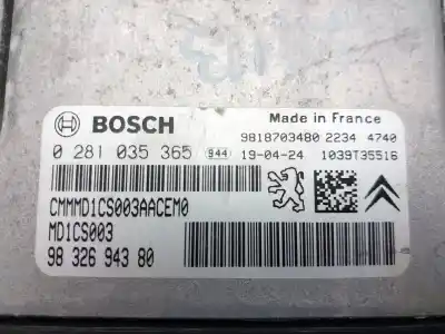 İkinci el araba yedek parçası ecu motor kontrol cihazi için citroen c-elysée origins oem iam referansları 9832694380  