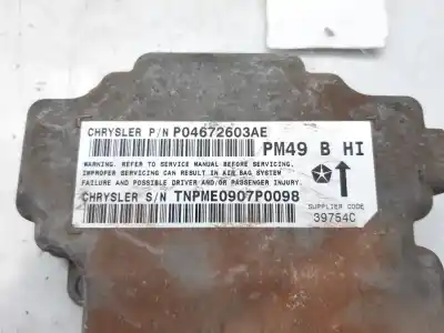 Second-hand car spare part airbag control unit for dodge caliber se oem iam references 04672603ae  