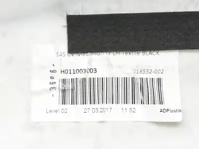 Автозапчасти б/у обивка левой передней двери за smart forfour basis (66kw) (453.044) 90 cv / 66 kw ссылки oem iam h011003003  