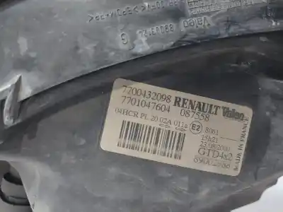 Автозапчасти б/у левая фара за renault scenic (ja..) 1.9 d rt 64 cv / 47 kw ссылки oem iam 7700432098