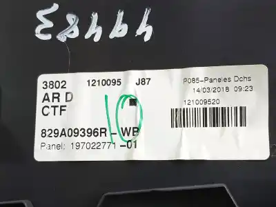 Second-hand car spare part right rear door trim for renault captur zen oem iam references 829a09396r  