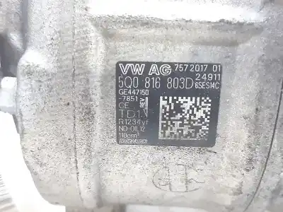 Peça sobressalente para automóvel em segunda mão compressor de ar condicionado a/a a/c por seat leon st (5f8) style referências oem iam 5q0816803d  