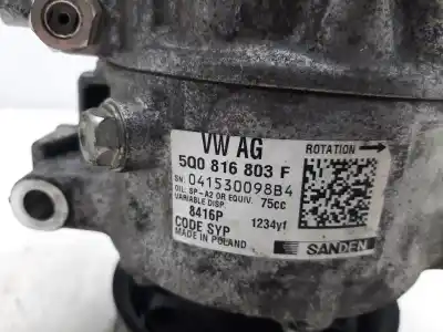 Peça sobressalente para automóvel em segunda mão compressor de ar condicionado a/a a/c por seat leon st (5f8) style referências oem iam 5q0816803f  