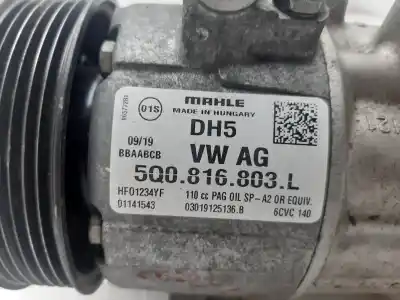 Piesă de schimb auto la mâna a doua COMPRESOR DE AER CONDIȚIONAT pentru SKODA FABIA  Referințe OEM IAM 5Q0816803L  