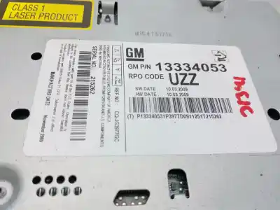 Second-hand car spare part audio system / radio cd for opel astra j lim. enjoy oem iam references 13334053  