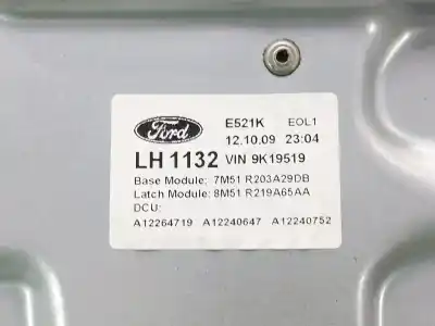 Second-hand car spare part driver left window regulator for ford kuga (cbv) trend oem iam references 7m51r203a29db  