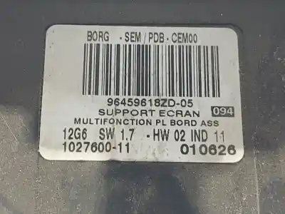 Second-hand car spare part multifunction display for citroen c6 exclusive oem iam references 96459618zd  