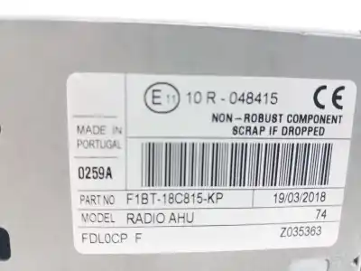 Автозапчасти б/у аудиосистема / радио cd за ford focus lim. business ссылки oem iam f1bt18c815kp  