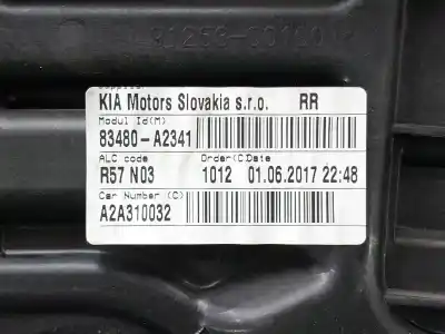 Автозапчасти б/у задний правый стеклорегулятор за kia ceed tech 90 cv / 66 kw ссылки oem iam 83480a2341  