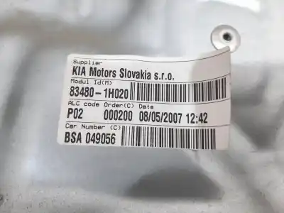 Peça sobressalente para automóvel em segunda mão elevador de vidros traseiro direito por kia ceed active 116 cv / 85 kw referências oem iam 834801h020  