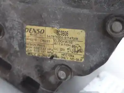 Автозапчастина б/у компресор кондиционера для fiat stilo (192) 1.4 посилання на oem iam 51747318  