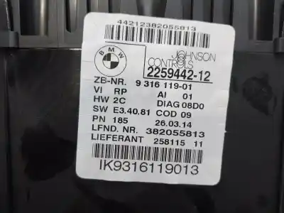 Peça sobressalente para automóvel em segunda mão quadrante por bmw x1 (e84) sdrive 18i 150 cv / 110 kw referências oem iam 9316119