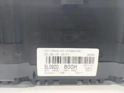 Автозапчасти б/у приборная доска за skoda yeti (5l) 2.0 tdi ссылки oem iam 5l0820800h