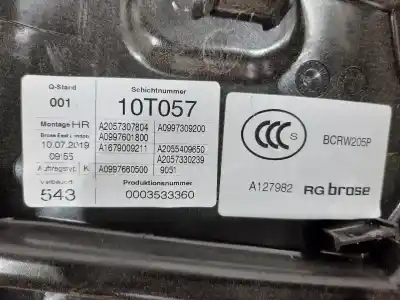 Автозапчасти б/у задний правый стеклорегулятор за mercedes-benz clase c (w205) lim. c 200 d (205.001) 160 cv / 118 kw ссылки oem iam a2057308004  