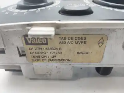Second-hand car spare part heating / air conditioning control panel for renault megane i scenic (ja0) 2.0 alize oem iam references 658324b