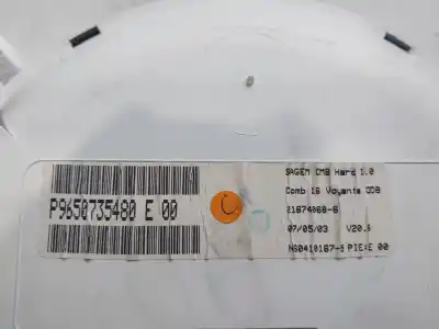 Peça sobressalente para automóvel em segunda mão quadrante por citroen c3 pluriel 1.4 referências oem iam 9650735480  