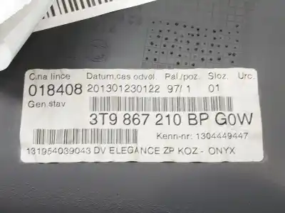 Автозапчасти б/у обивка задней правой двери за skoda superb ii ranchera familiar (3t5) 2.0 tdi 16v ссылки oem iam 3t9867210bp  
